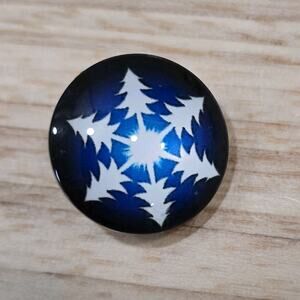 Snap Jewelry Blue Tree Shapes Snowflake Button Fits Ginger Noosa Accessories